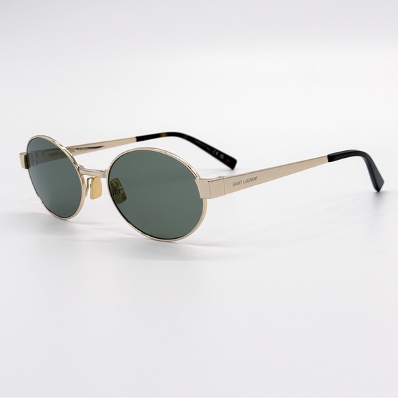 NEW SAINT LAURENT SL692 003 ROUND GREEN GOLD WOMEN SUNGLASSES SAINT LAURENT - Picture 6 of 14